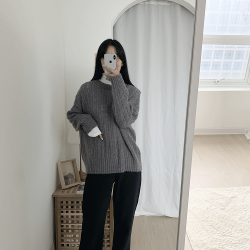 wool30 루즈핏 앙고라 울 니트 -3col